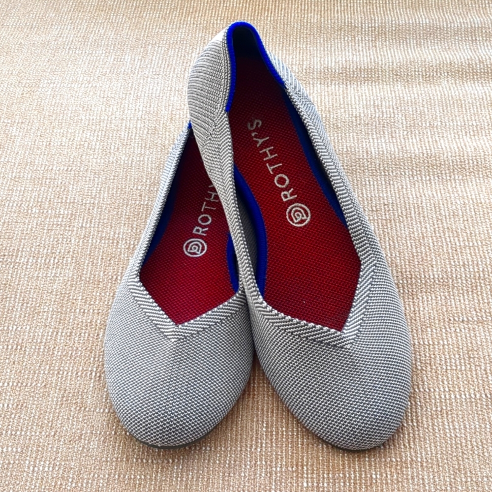 Rothy's The Flat Lilac Heel Stripe